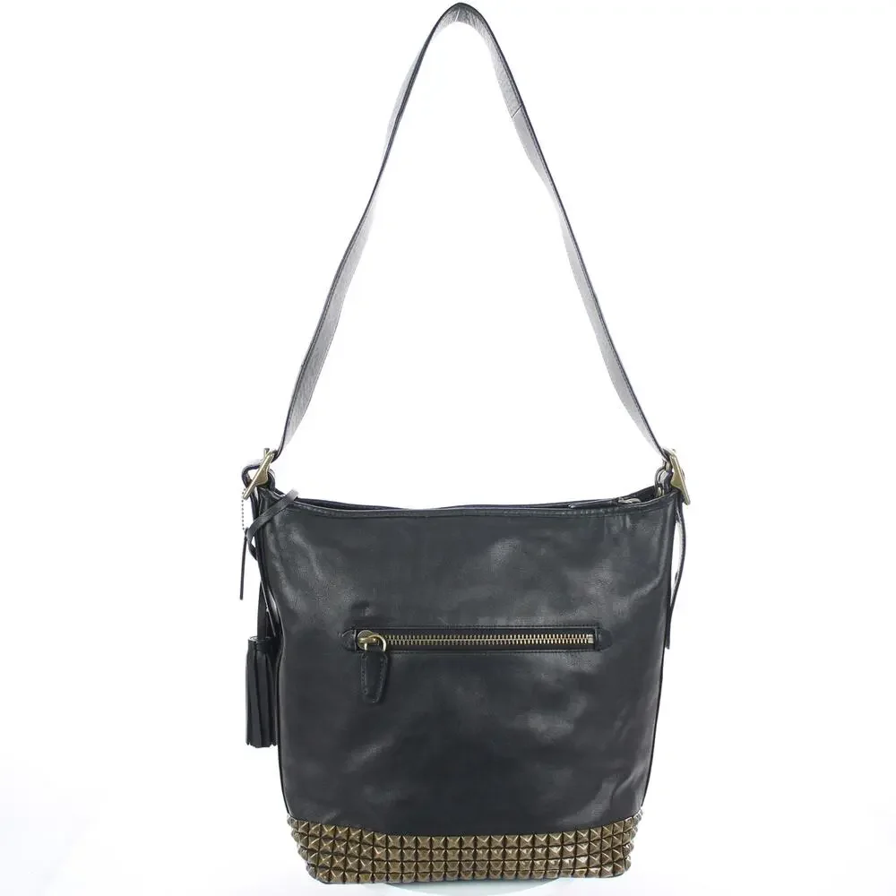 Coach Legacy Studded Black Leather Duffle Bag 26413